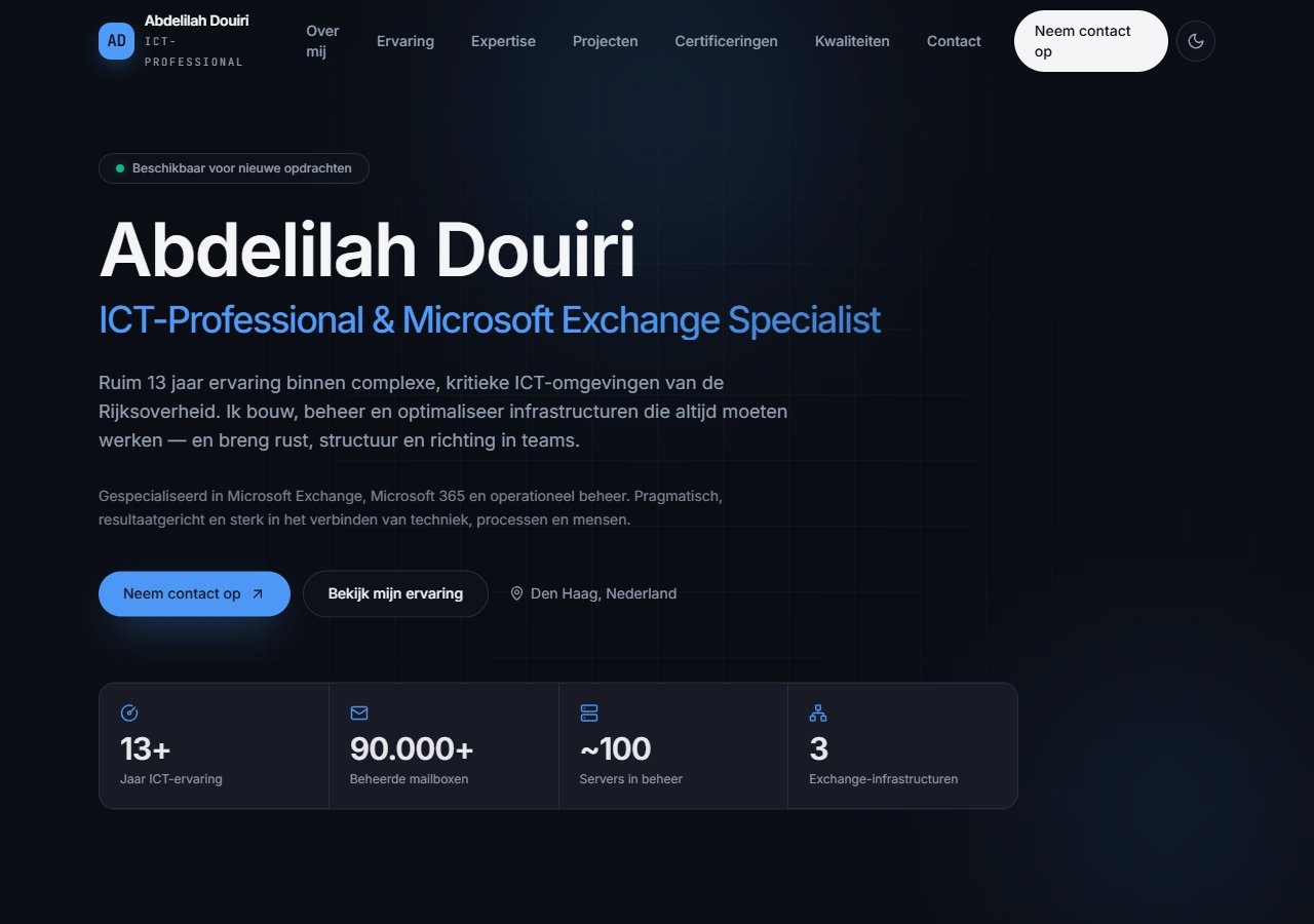 Abdelilah Douiri ICT portfolio website